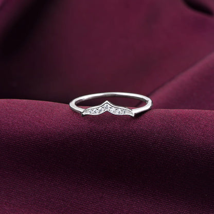 Silver Zircon Mermaid Tail Ring