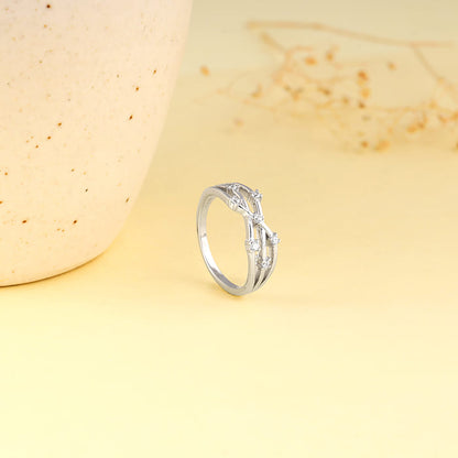 Silver Waved Ring