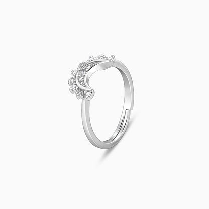 Silver See The Moon Ring