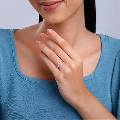 Rose Gold Buttercups Floral Ring