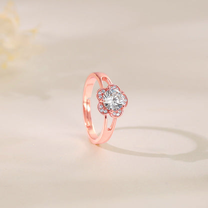Rose Gold Buttercups Floral Ring