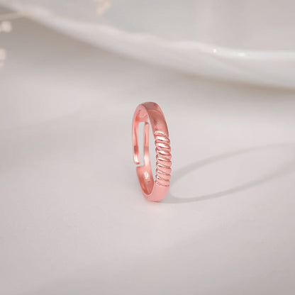 Rose Gold Rope Ring
