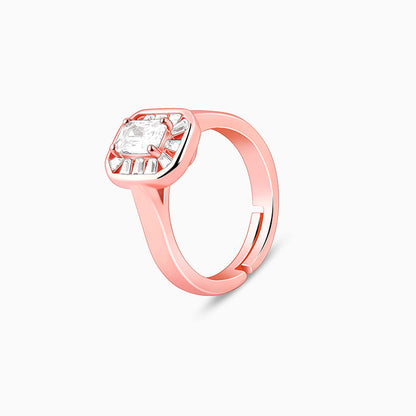 Rose Gold Joyful Square Ring