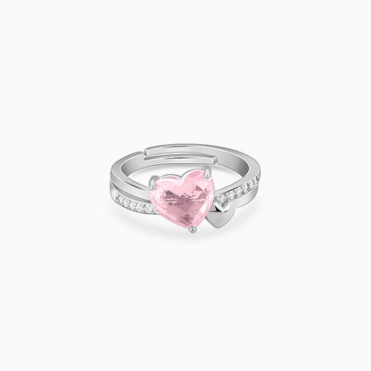 Silver Heart-to-Heart Ring