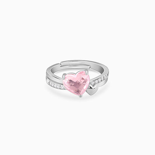 Silver Heart-to-Heart Ring