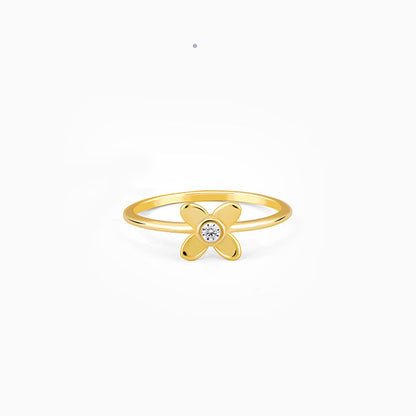 Golden Beautiful Orchid Ring