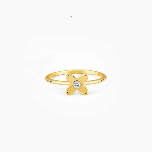 Golden Beautiful Orchid Ring