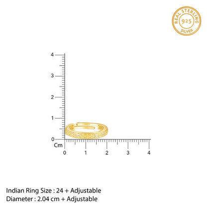 Golden Elegant Pattern Ring Band For Him