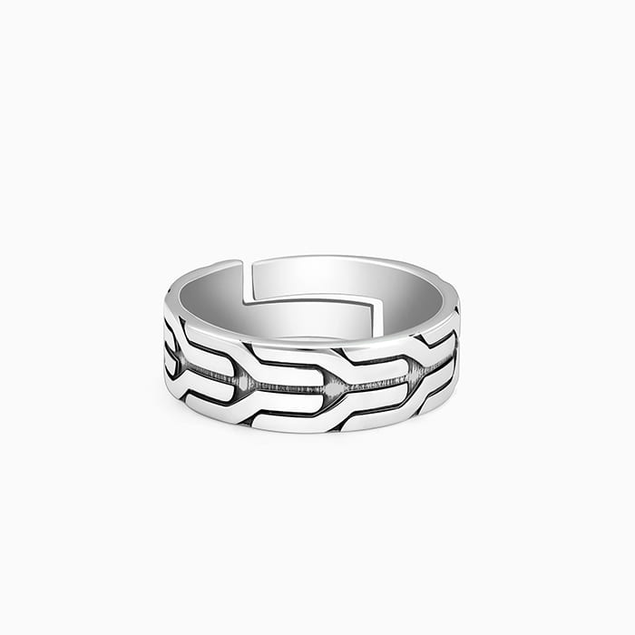 Oxidised Silver Classy Ring For Him