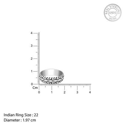 Oxidised Silver Classic Wonder Ring For Him