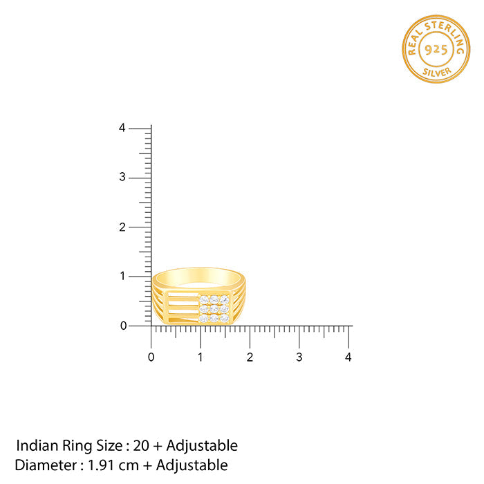 Golden Square in Rectangle Ring For Him