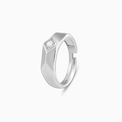 Silver Racy Rugged Ring For Him
