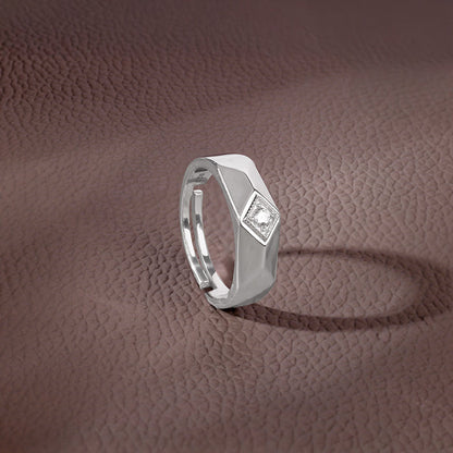 Silver Racy Rugged Ring For Him