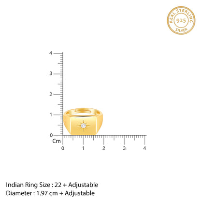 Golden Rise Star Ring For Him