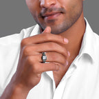 Black Rhodium Nomadic Spirit Ring For Him