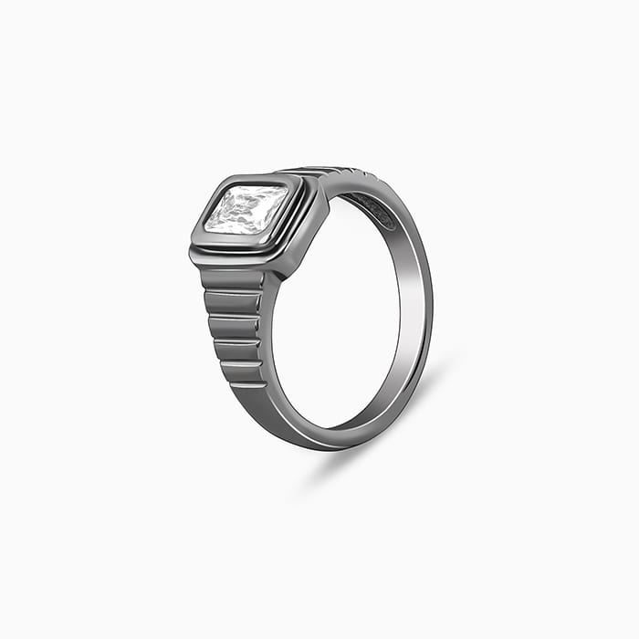 Black Rhodium Nomadic Spirit Ring For Him