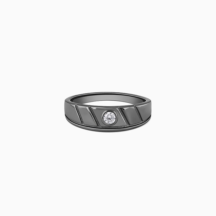 Black Rhodium Mighty Grip Ring For Him