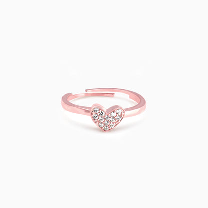 Rose Gold I Heart You Ring