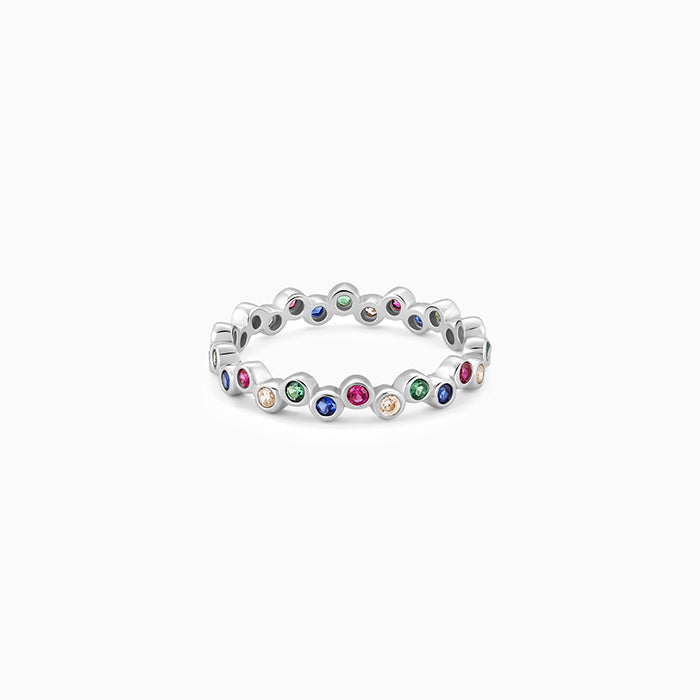 Silver Colourful Elegant Ring