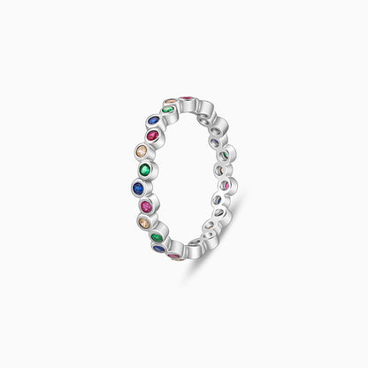 Silver Colourful Elegant Ring