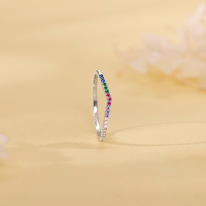 Silver Colourful Vanki Ring