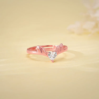 Rose Gold Elegant Deer Ring