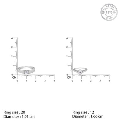 Silver Power Pair Couple Bands