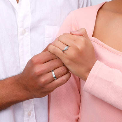 Silver Power Pair Couple Bands