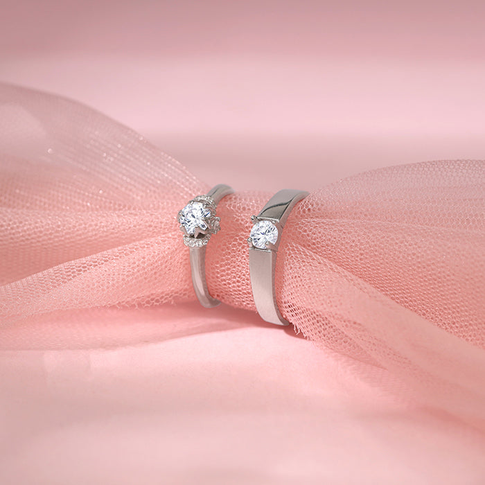 Silver Power Pair Couple Bands