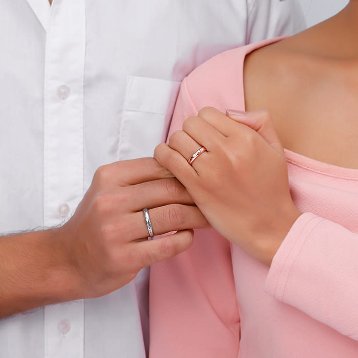 Dual Tone I Love You Couple Bands