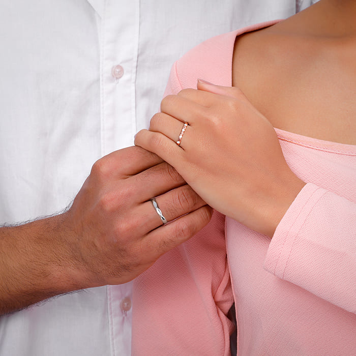 Dual Tone One Love Couple Bands