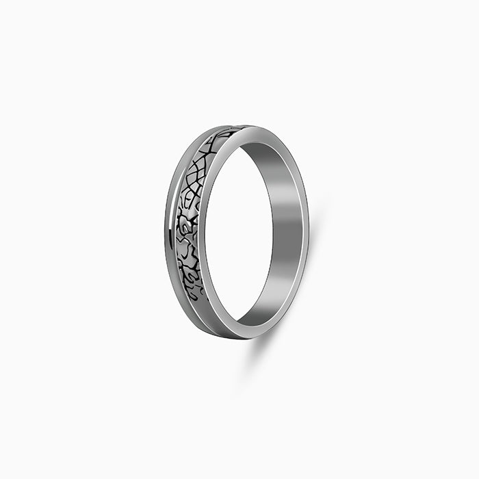 Black Rhodium Bold Ring For Him