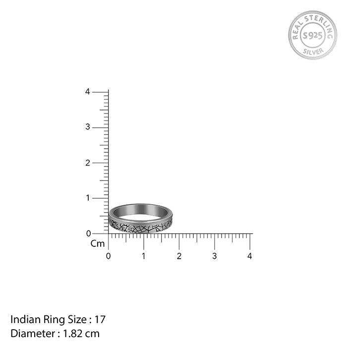 Black Rhodium Bold Ring For Him