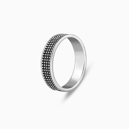 Oxidised Silver Alpha Ring For Him