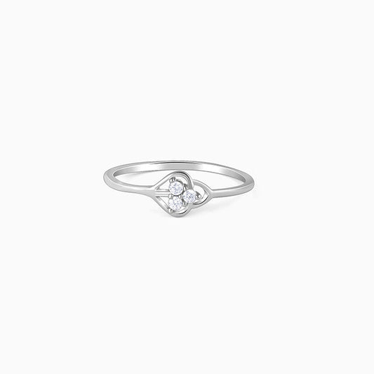 Silver Clover Ring