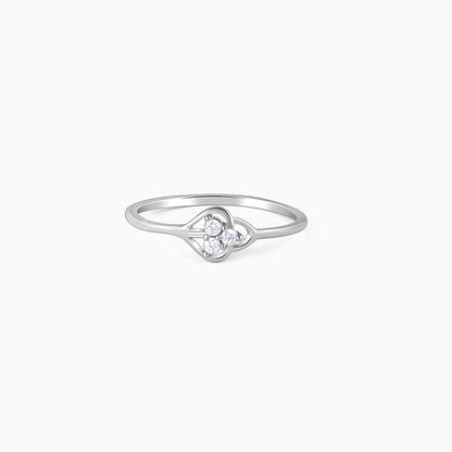 Silver Clover Ring