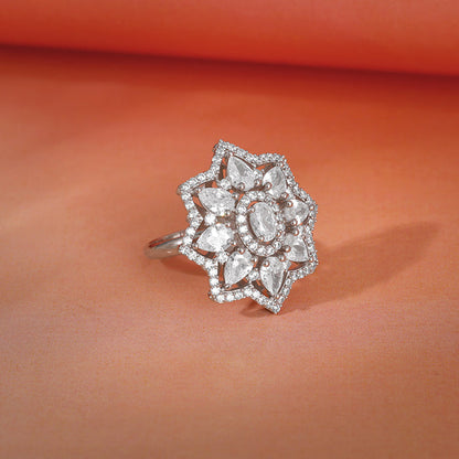 Silver Precious Petals Ring