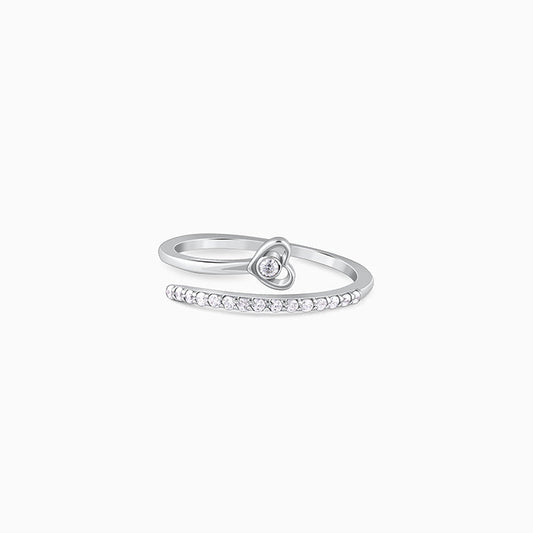 Silver Heartfelt Embrace Ring