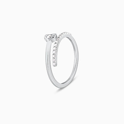 Silver Heartfelt Embrace Ring