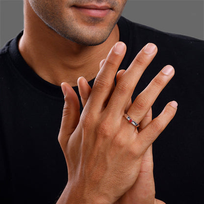 Silver Modern Mystic Ring For Him