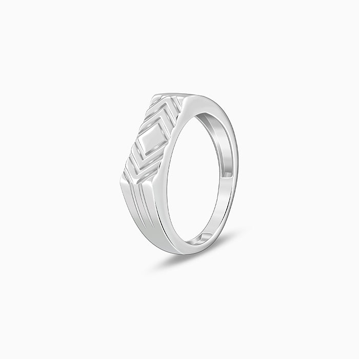 Silver Eternal Symmetry Ring For Him