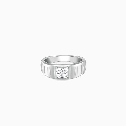Silver Monolith Ring For Him