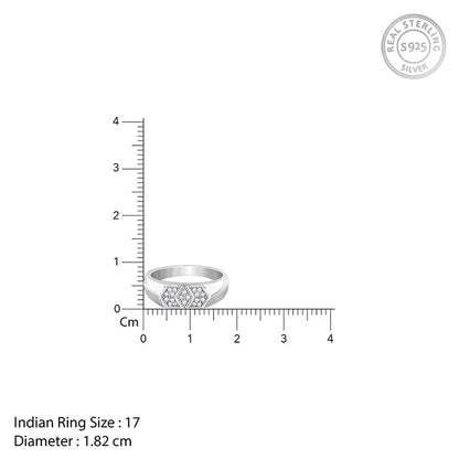 Silver Royal Facet Ring For Him