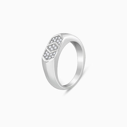 Silver Royal Facet Ring For Him