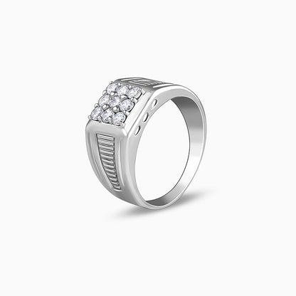 Silver Hexa Brilliance Ring For Him