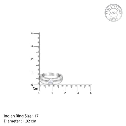 Silver Regal Grid Ring For Him