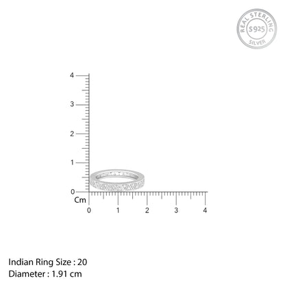 Silver Geometric Triangle Ring For Him