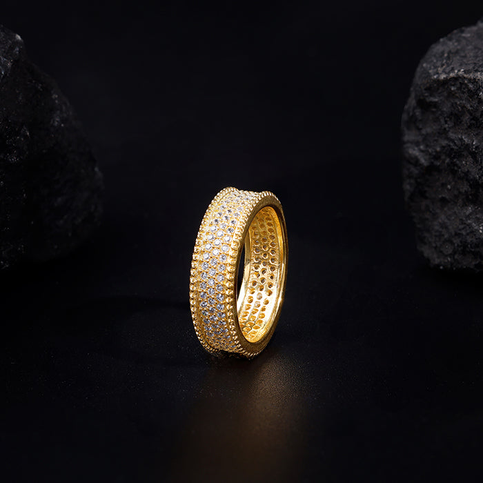 Golden Bold Edge Ring For Him