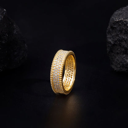 Golden Bold Edge Ring For Him