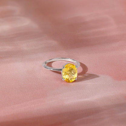 Silver Grace Citrine Ring